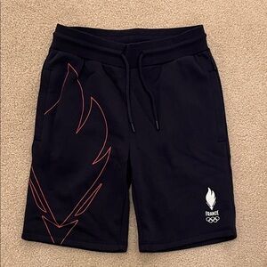 Men’s Size Small France Olympic Navy Blue Shorts NWT